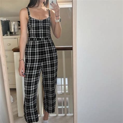 chanel black and white jumpsuit|black and white checkered jumpsuit.